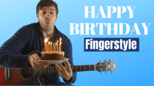 Learn how to play Happy Birthday on guitar - link to lesson and free tab.