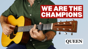 Image for We Are The Champions fingerstyle guitar lesson